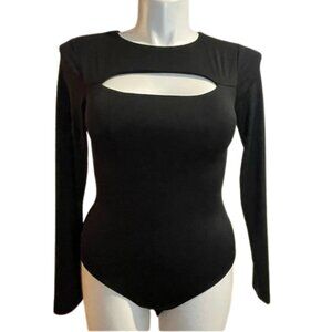 SWS Contour Black Long Sleeve Cutout Bodysuit – XL